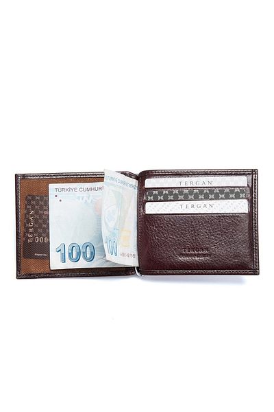 Tergan Ανδρικό πορτοφόλι από γνήσιο δέρμα Tan S1CE 00001147