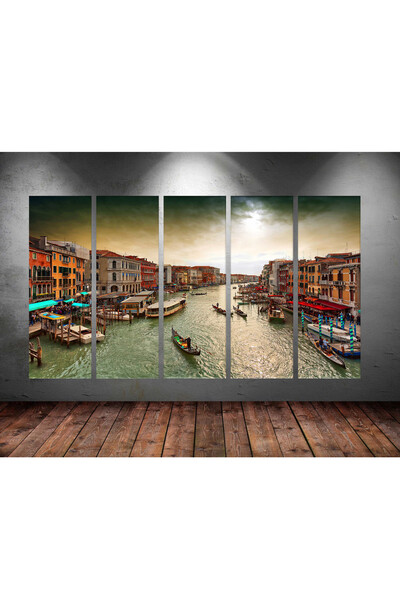 Tablo Center Dev Boyut 5 Parçalı Kanvas Tablo 150x90cm