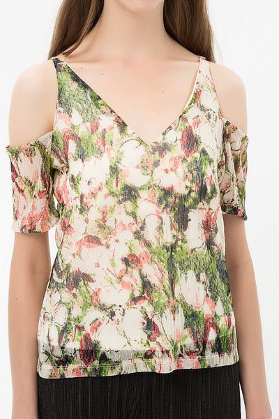 Koton Women's Green Patterned Blouse