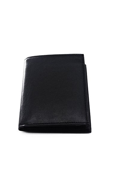 LABALABA Men's Black Leather Wallet