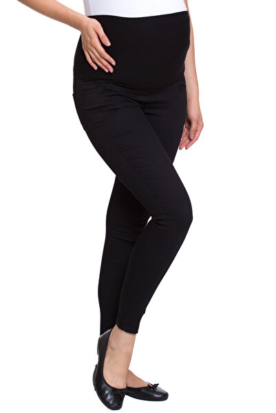 LC Waikiki Μαύρο παντελόνι εγκυμοσύνης 7K4902Z8