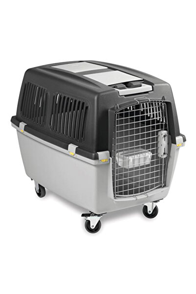 Stefanplast Gulliver 5 Metal Kapılı Taşıma Çantası Siyah-gri 81x61x60cm