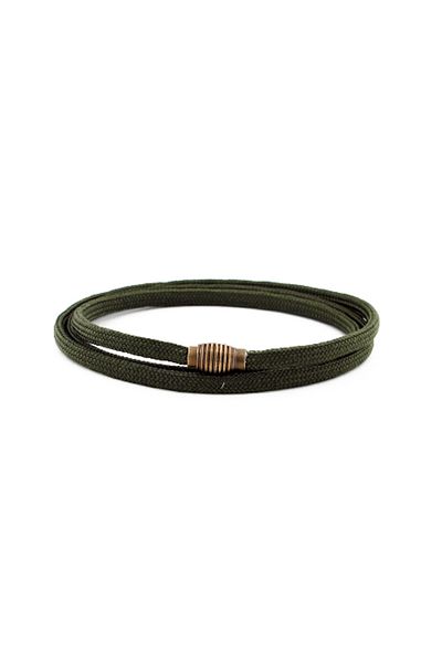 Solfera Men's Paracord Three Sira Wrap Khaki Green Bracelet Bt413