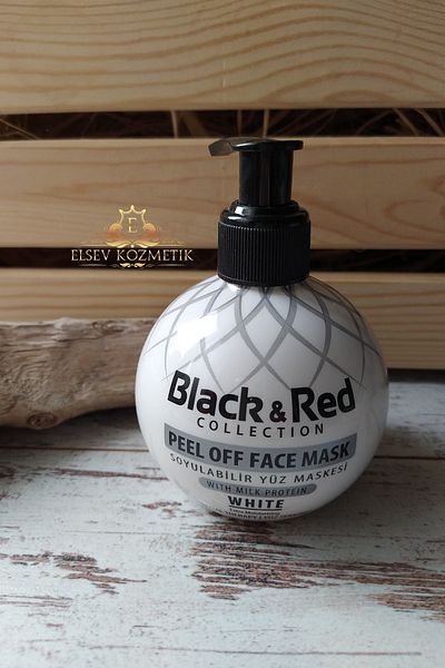 Black Red Protein Face Mask with Peelable Milk 250 Ml Elsevkozmetik