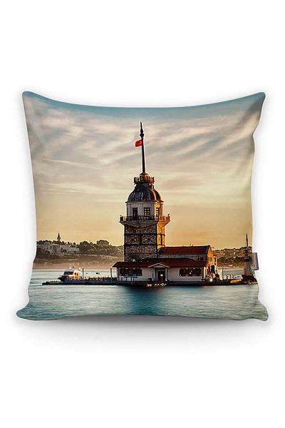 Realhomes Husă de pernă decorativă Maiden's Tower imprimată digitală