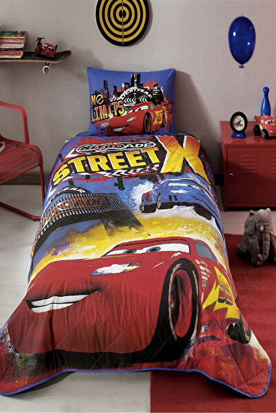 Taç Set cuvertură de pat licențiată pentru o persoană - Disney Cars Nitroade