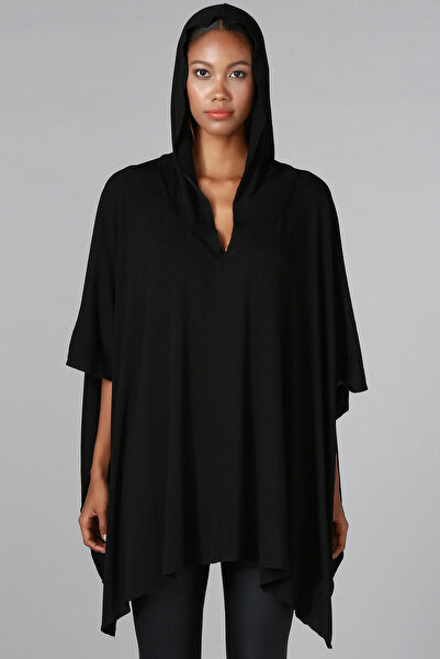 Quincey Women's Black Poncho HK2120