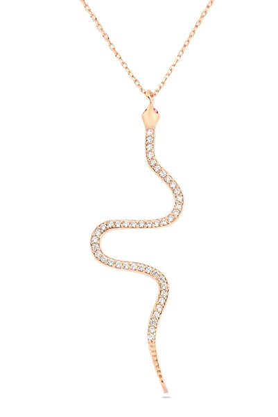 Welch Kadın Yılan Gümüş Kolye W887