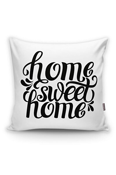 Realhomes Home Sweet Home Dijital Baskılı Dekoratif Yastık Kırlent Kılıfı