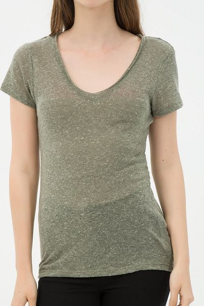 Koton Women's Khaki T-Shirt 7KAL11504OK