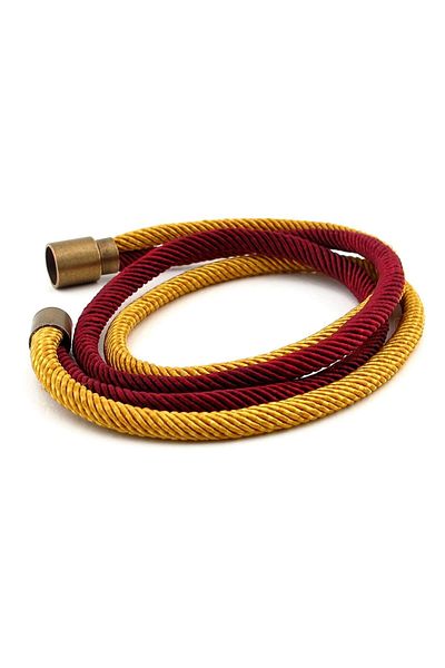 Solfera Men's Claret Red Yellow Double Sira Magnetic Clip Bracelet BT469