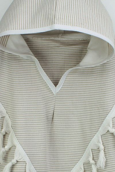 Bedinn Peshtemal Poncho Nautica Beige