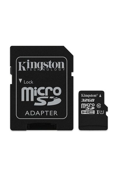 Kingston بطاقة ذاكرة 32 جيجابايت Micro SD - Class10 U1 بسرعة 80 ميجابايت/ثانية