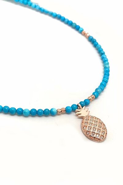 Welch Kadın Firuze Taşlı Gümüş Kolye W921