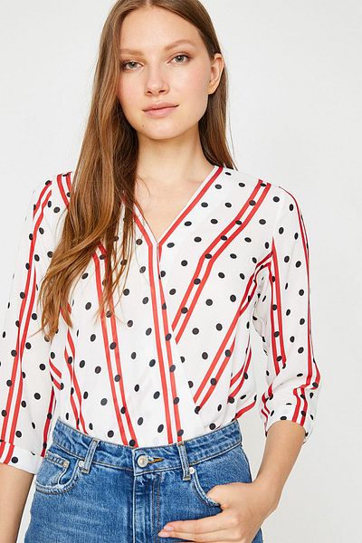 Koton Women's Red Blouse 8YAK68842PW