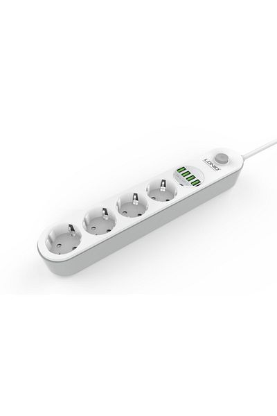 LDNIO Se4432 Group Socket 4pcs - 3.4a 4x Usb Outlet 2meter