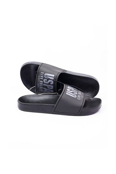 U.S. Polo Assn. Μαύρες ανδρικές παντόφλες GUSTY 100509988
