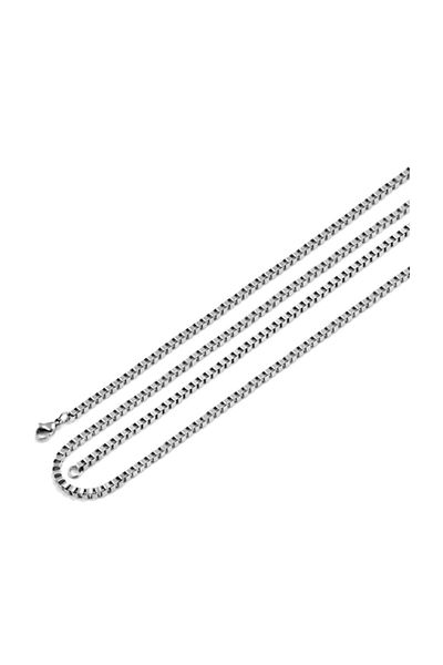 The Collection Gray 2.5 mm 75 cm Long Men's Steel Chain