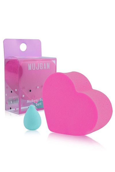 MUJGAN Pink Color Lovers Sponge Set of 2