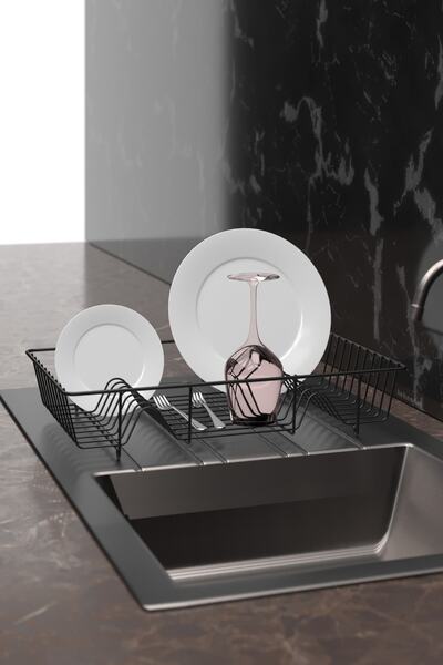 Teknotel TEK KATLI BULAŞIKLIK TABAKLIK MAT SİYAH KB095