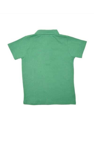 Zeyland Boy's Green Color Polo Collar 100% Cotton Cotton T-shirt