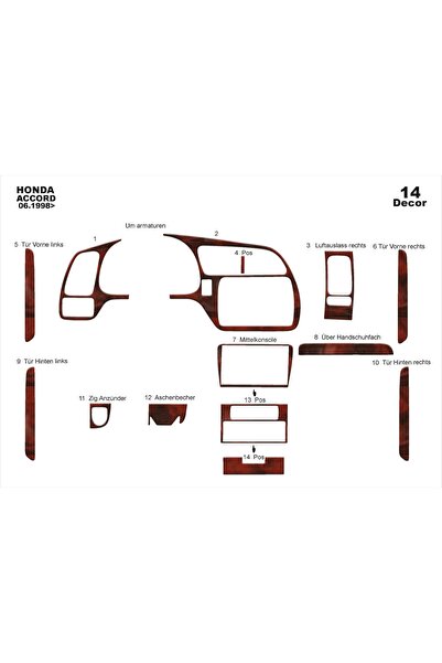 meriç cockpit design ميريتش ®   هوندا أكورد ياباني أمامي توربيدو مطلي بالماهو...