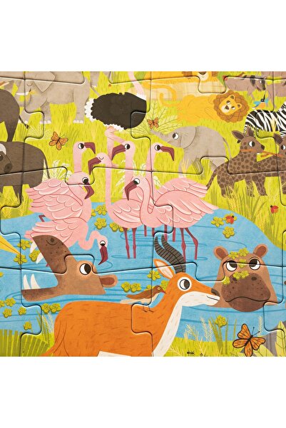 Genel Markalar African Savanna - 36 Parça Xxl Dev Puzzle, Gözlem Ve Sayma Oyunu & Posteri