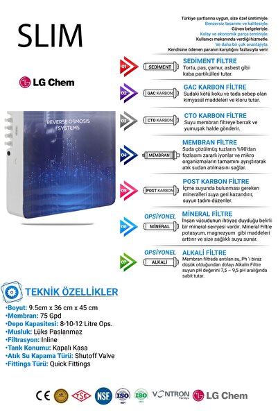 Berahmrkt Lg Chem Slim Su Arıtma Cihazı