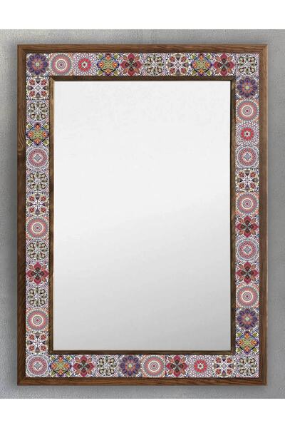 Oscar Stone Decor Masif Çerçeveli Mozaik Taş (mermer) Ayna 53x73 Cm (morocco-...