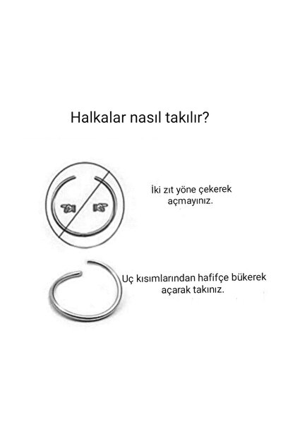 Bylin %100 316 L Cerrahi Çelik Halka Hızma, Piercing / Halka Çapı 6 Mm/halka Kalınlığı 0,8 Mm/ 1 Adet