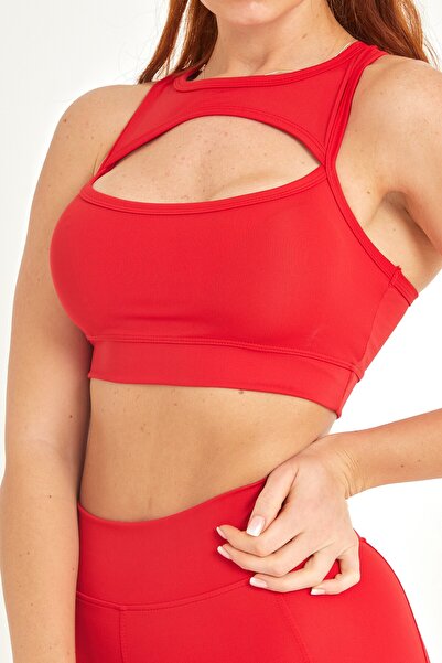 YEXECH Red Women's Sports Bra