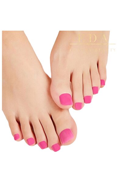 EDA LUXURY BEAUTY 24'lü Pembe Ayak Takma Tırnak Lüks Doğal Pedikür Toe Nails ...
