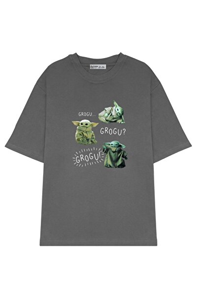 GreenMint تي شيرت للجنسين مقاس كبير حرب النجوم Mandalorian The Child Grogu