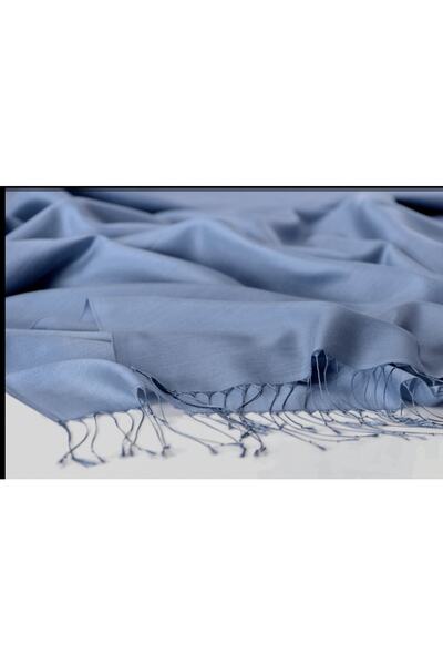 KROREN Silky Denim Blue Color Shawl