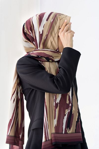 Vissona Γυναικείο σάλι πολυτελείας Medina Silk Dusty Rose-1