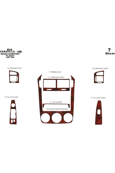 meriç cockpit design ميريتش ®   كيا سيراتو Lx Hb توريد توريد أمامي ماهوجني 7 ...
