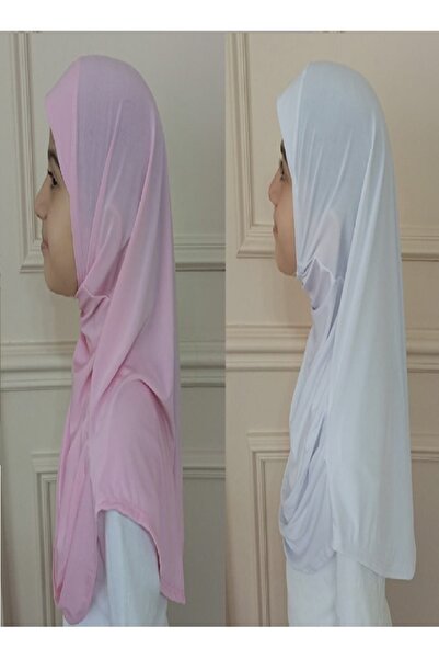 ALLURİNG THE BETTER ONE Bone Pratik Başörtü Eşarp-2 Adet (PEMBE-BEYAZ)