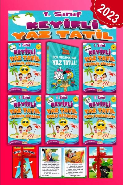 Kaliteli Eğitim Yayınları 1. Sınıf 2023 Key Yaz Tatil Kitabı Seti Ve Kral Şak...