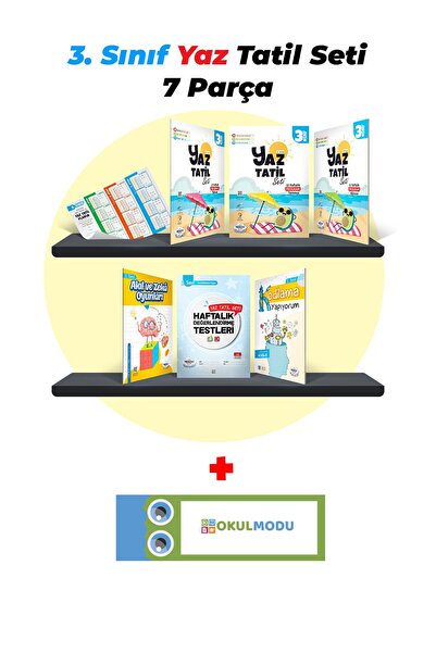 öğretmen evde 3. Classroom Summer Vacation Book Set (2023) - School Mode Book...