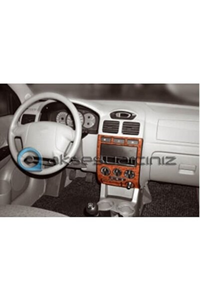 meriç cockpit design ميريتش ®   كيا ريو تنجيد أمامي أسود لامع 6 قطع 2002-2005