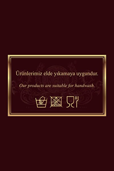 HERITAGE Ortası Şeffaf Kenar Kalkık Altın Varak Bant Sunum Servis Tabağı 28 Cm