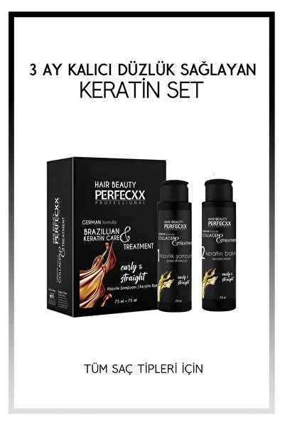 Perfecxx Kalıcı Düzlük Sağlayan Keratin Bakım Seti 75 ml 75 ml
