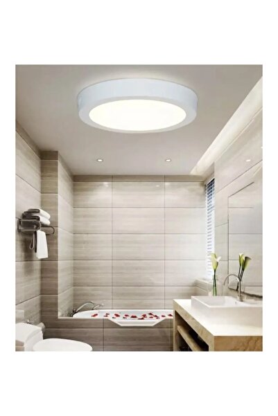 GARRA Sıva Üstü Beyaz Işıklı Yuvarlak Kasalı Panel 24 Watt Tavan Armatür 30x30