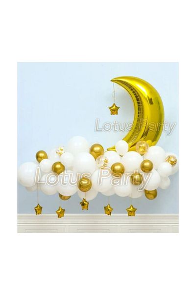 LOTUS PARTY White Gold Sequin Balloon Set - Special Day Concept