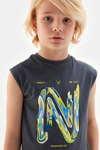 Nebbati Boy's Anthracite Tshirt 23ss1nb3559