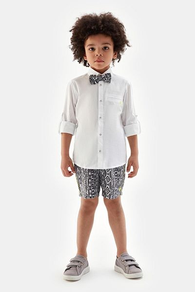 Nebbati Bg Store Boy White Shirt 23ss1nb3607