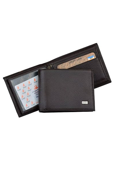 Zenga Мъжки портфейл от естествена кожа, кафяв Zenga254