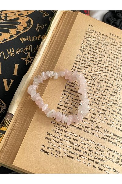 REGIN COLLECTIVE Pink Quartz Natural Stone String Bracelet