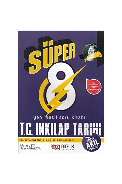 Nitelik Yayınları 8. Sınıf Süper T. C. Inkılap Tarihi Ve Atatürkçülük Soru Ki...