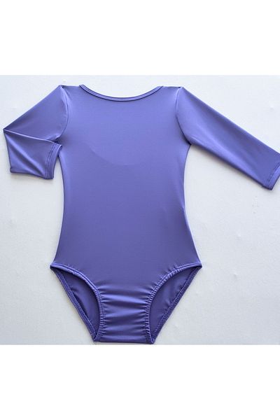 LULLY KİDS Lully Kids Girl's Lilac Capri Sleeve Gymnastics Ballet Swimsuit